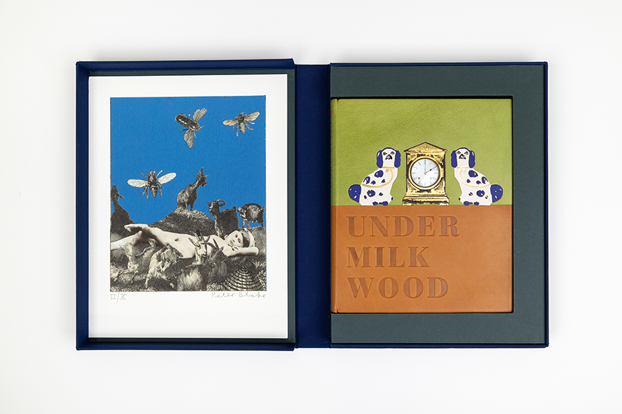 Under Milk Wood Fine Leather Binding with 3 Signed Original Prints - Image 5