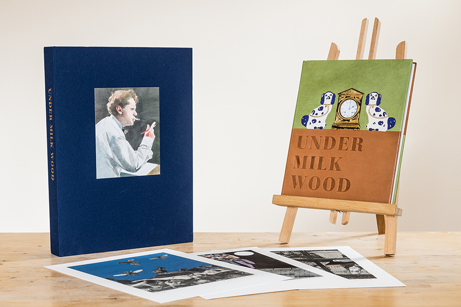 Under Milk Wood Fine Leather Binding with 3 Signed Original Prints - Image 13