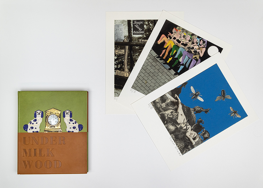 Under Milk Wood Fine Leather Binding with 3 Signed Original Prints