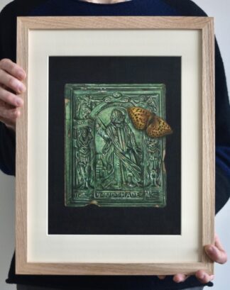 16th Century Stove Tile with Butterfly